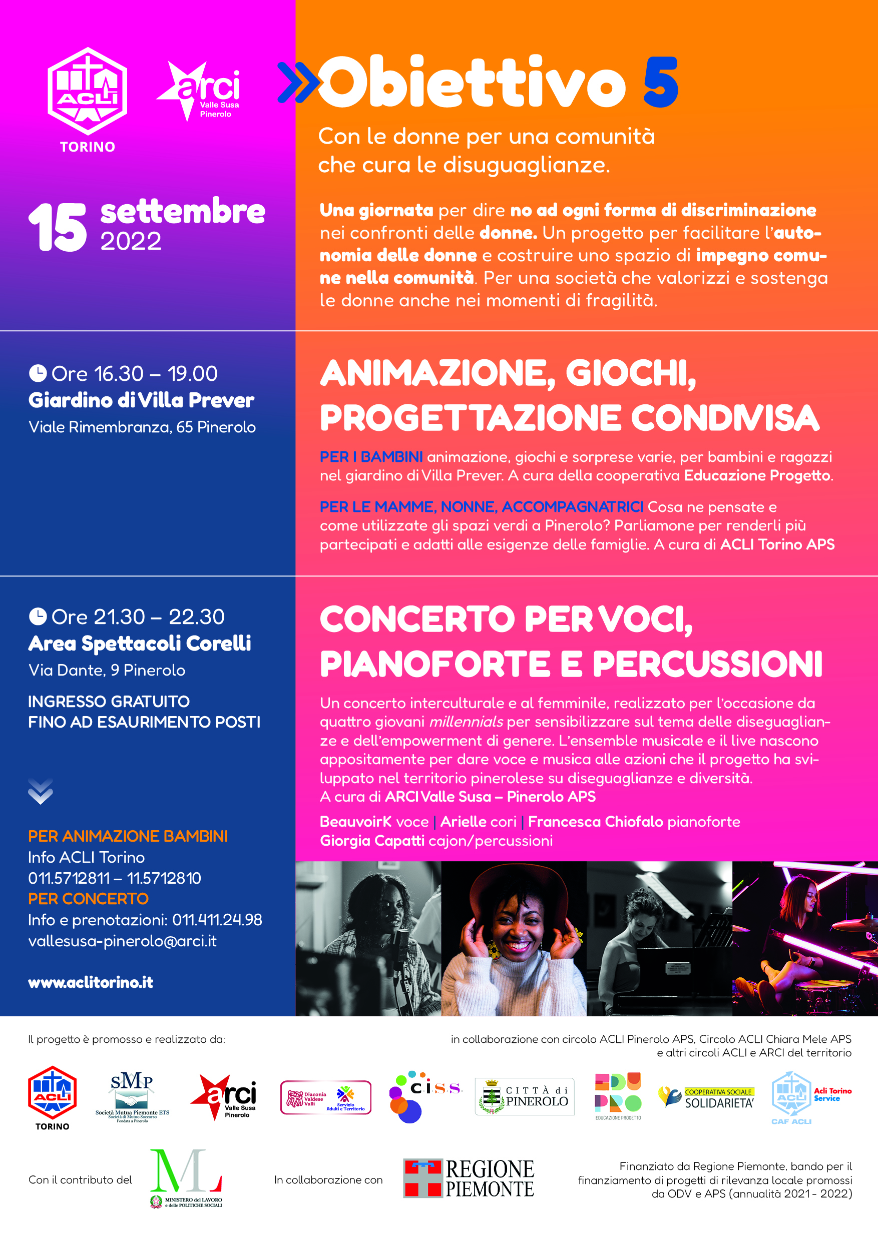 Con le donne per una comunità che cura le disuguaglianze - Concerto