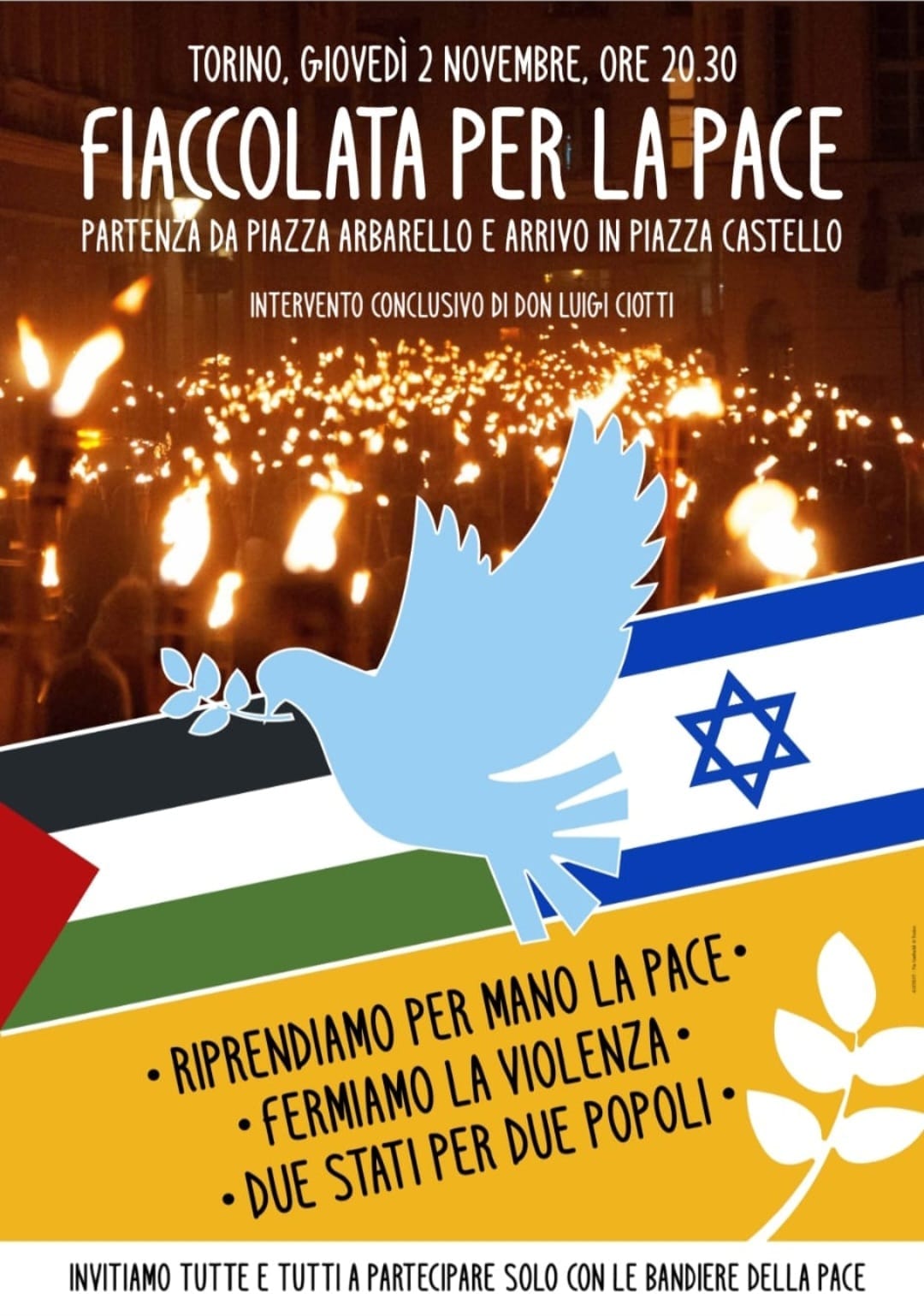 Fiaccolata per la Pace - Torino, 2 novembre 2023