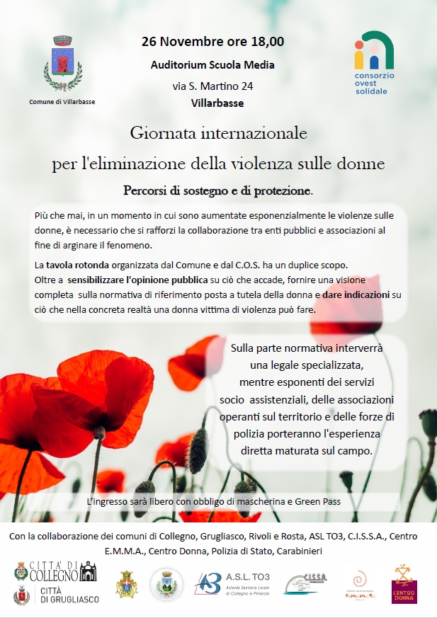 Giornata Internazionale contro la violenza sulle donne - Villarbasse