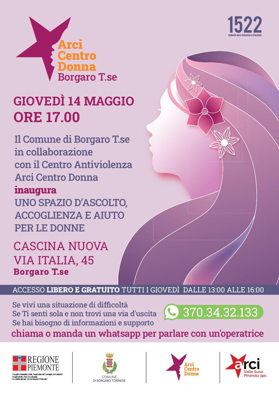 Inaugurazione dello Sportello Arci Centro Donna di Borgaro Torinese