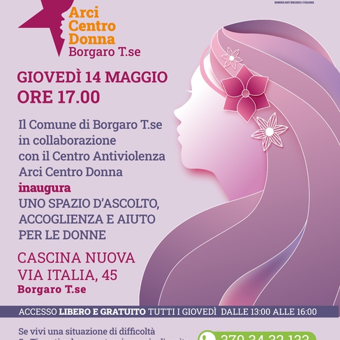 Inaugurazione dello Sportello Arci Centro Donna di Borgaro Torinese