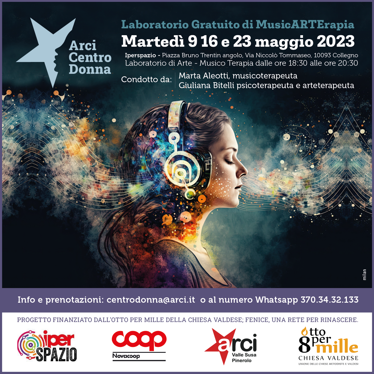 Laboratorio gratuito di MusicARTErapia (Arci Centro Donna)