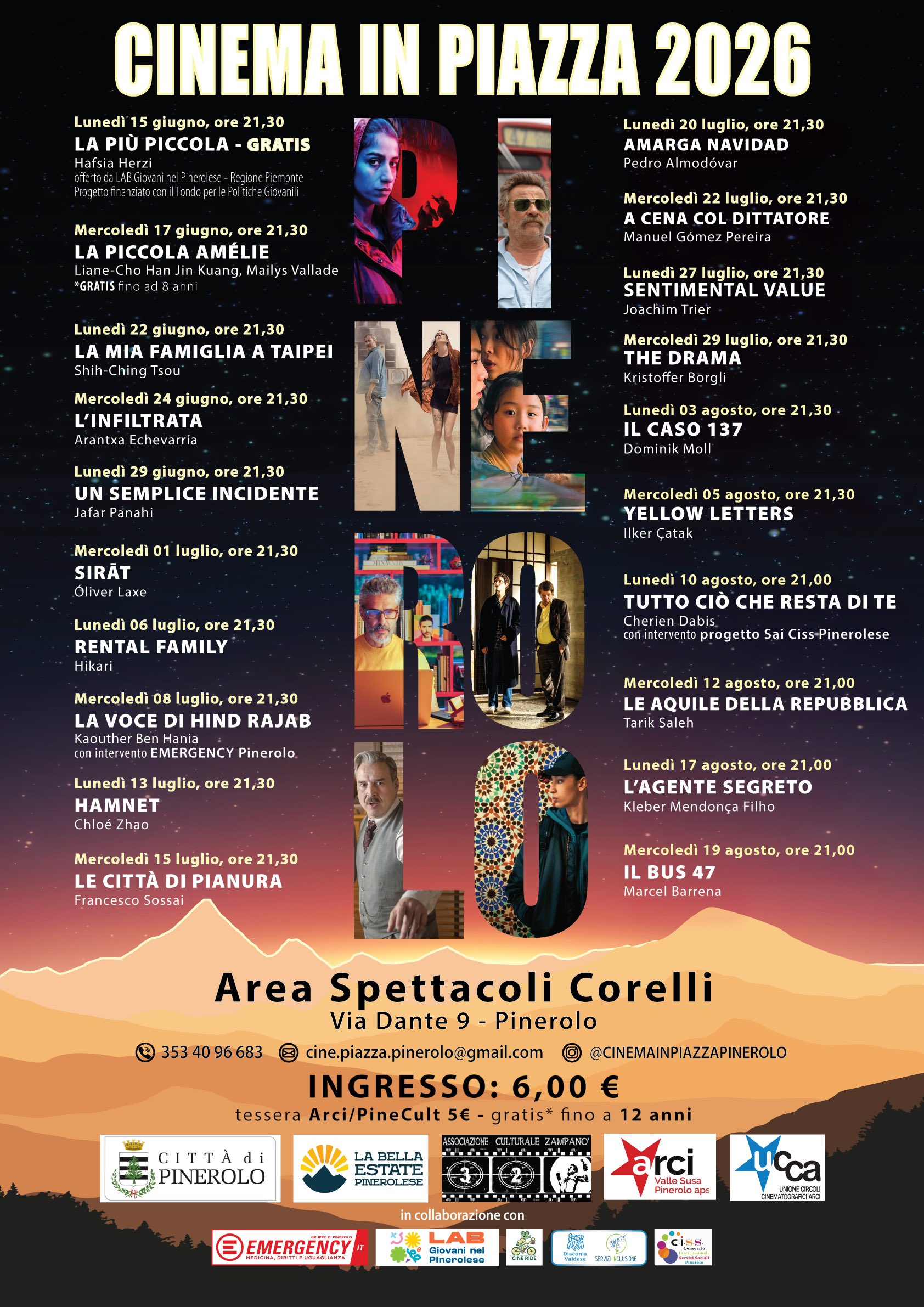 Al via "Cinema in Piazza 2026" a Pinerolo: il grande schermo come occasione per stare insieme