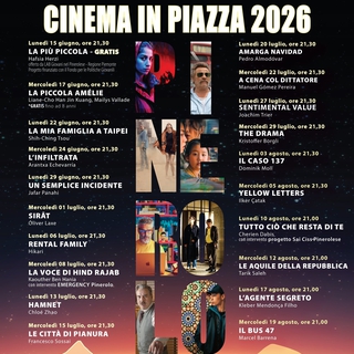 Al via "Cinema in Piazza 2026" a Pinerolo: il grande schermo come occasione per stare insieme