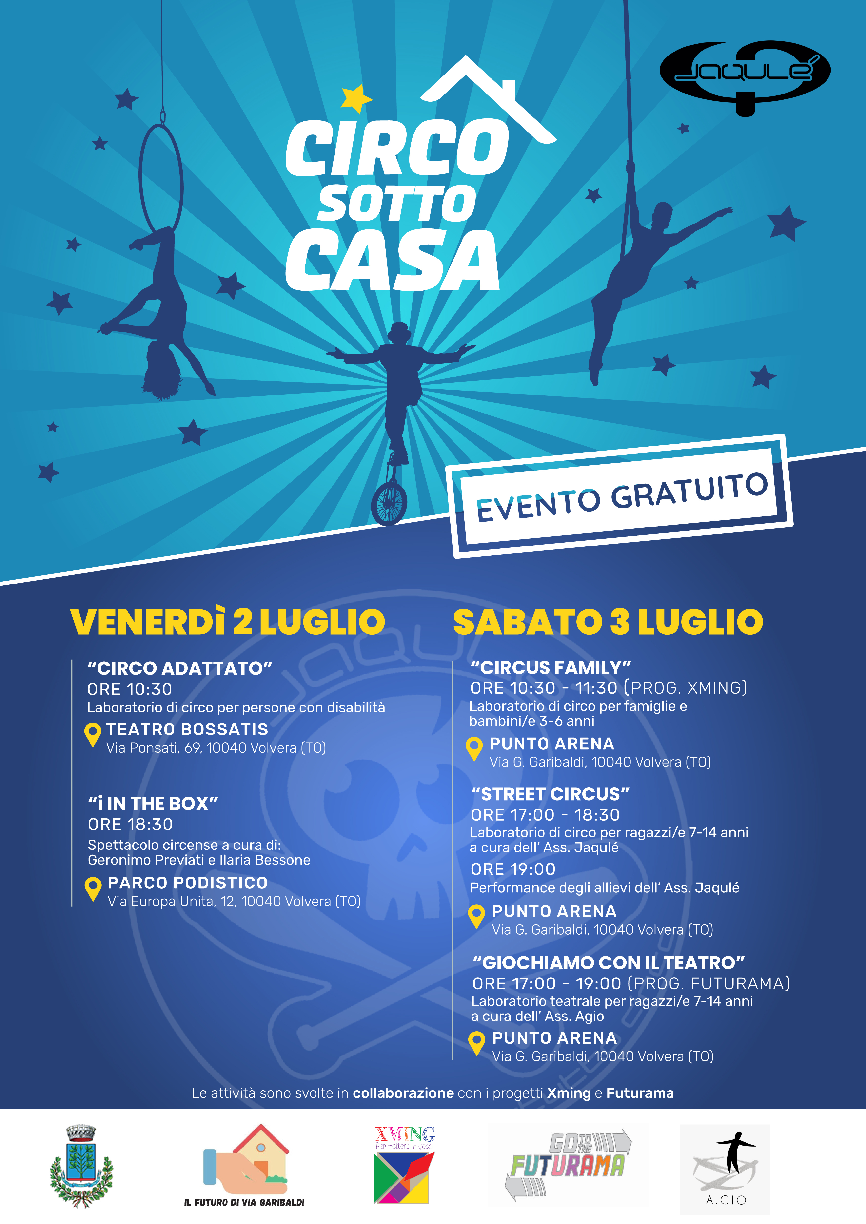 Il Circo sotto casa, 2-3 luglio 2021