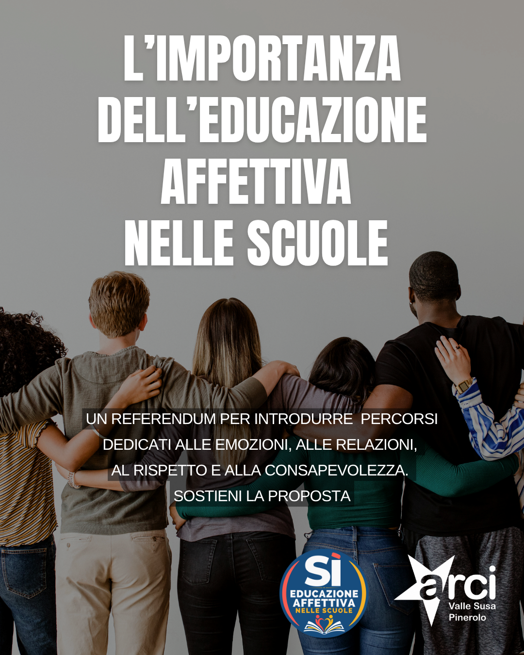 ARCI Valle Susa-Pinerolo aps sostiene il Referendum per introdurre l’educazione affettiva nelle scuole italiane