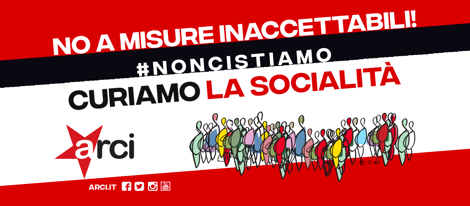 Curiamo la Socialità - presidio a Collegno in difesa di circoli e associazioni