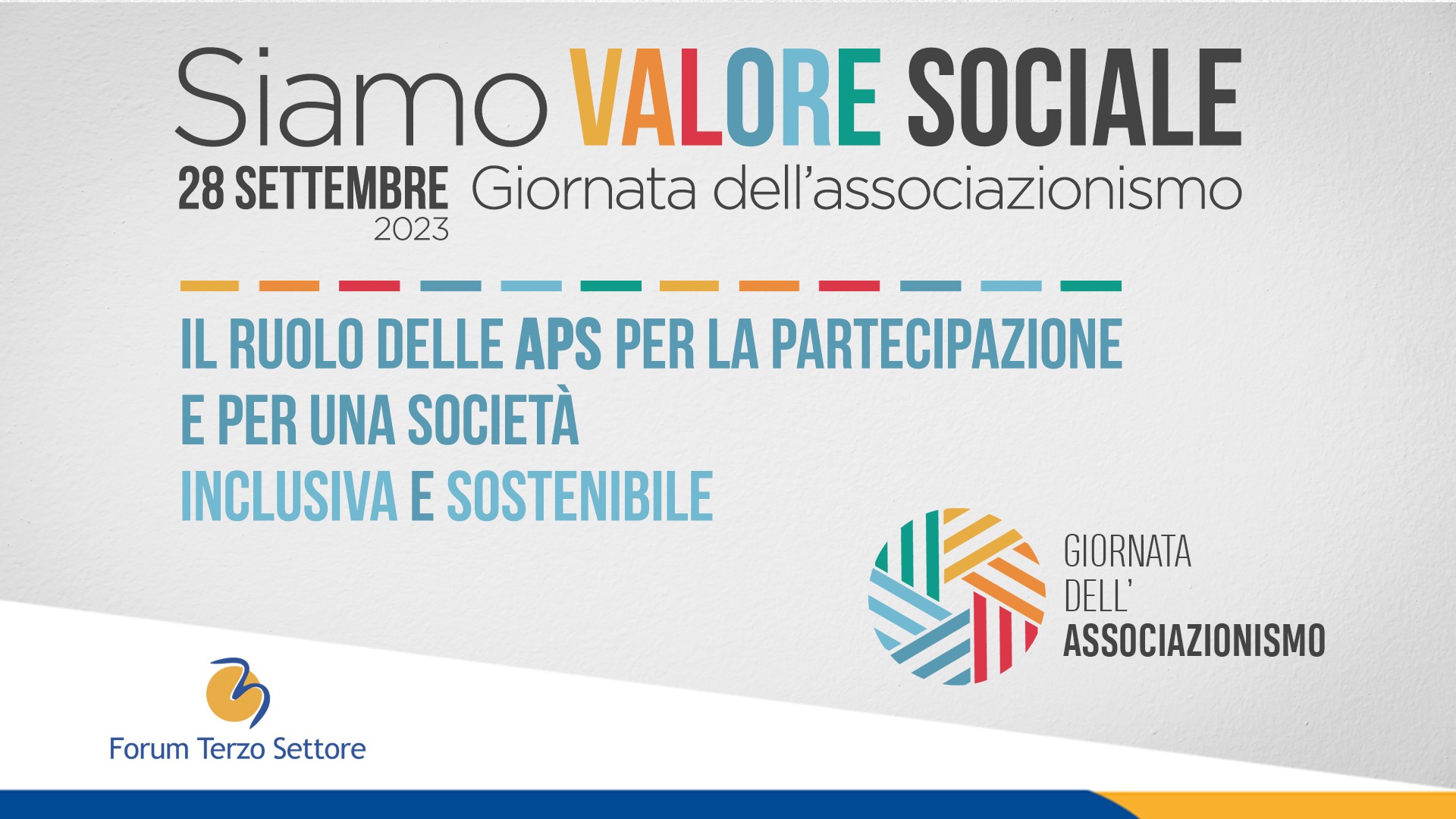 Il 28 settembre a Roma la prima Giornata dell’Associazionismo