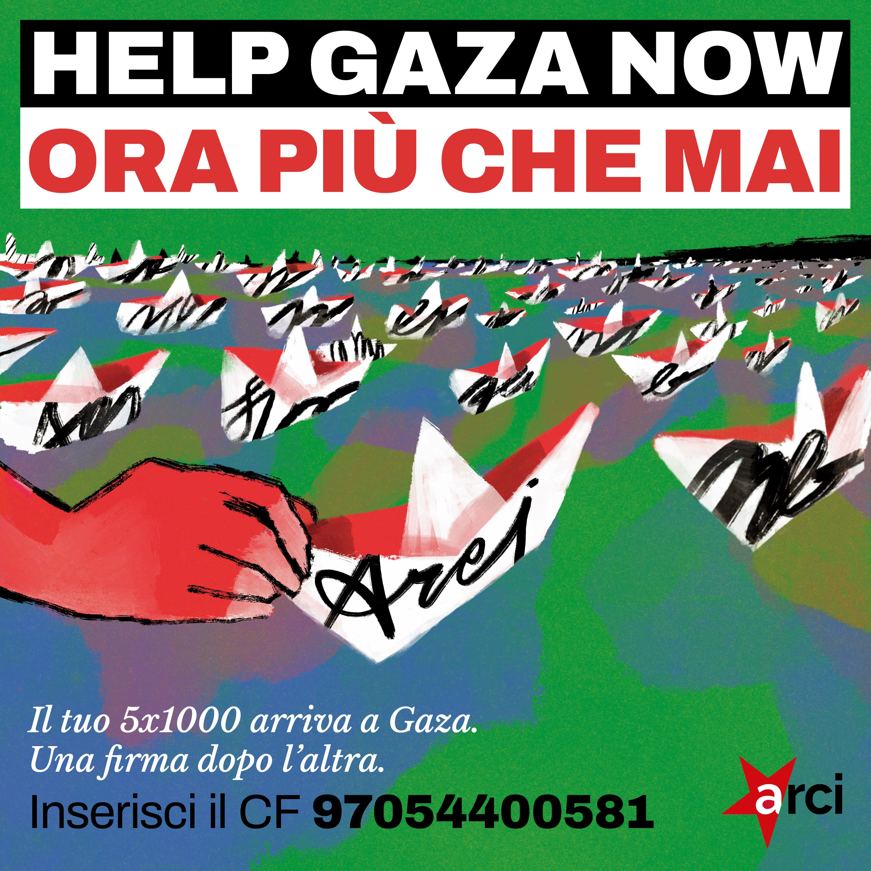 5×1000 ad Arci: una firma che arriva fino a Gaza