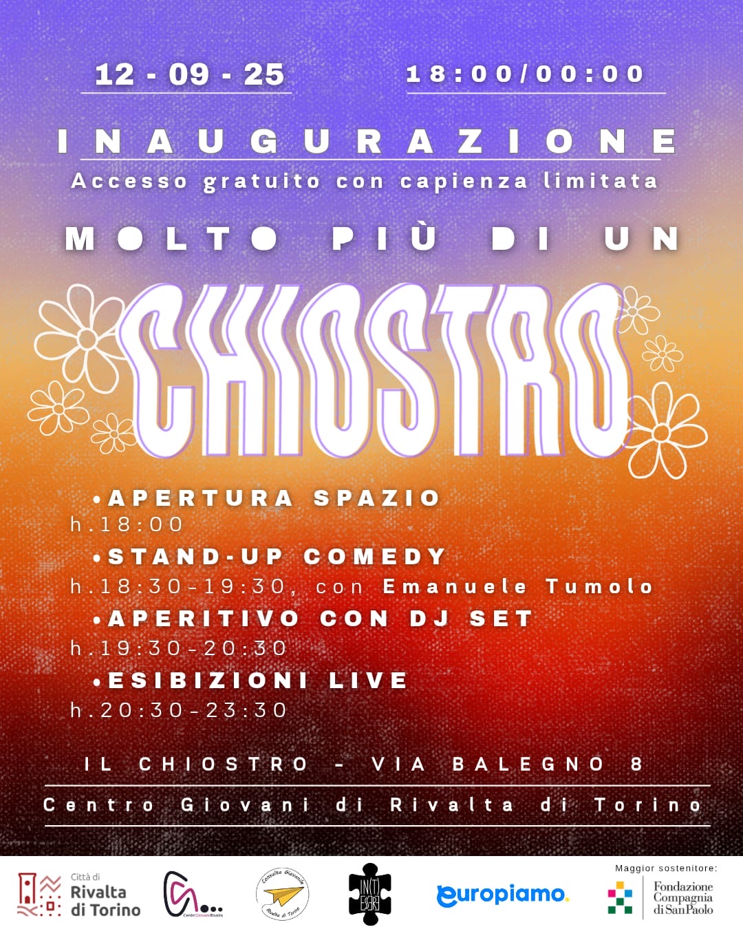 MOLTO PIU' DI UN CHIOSTRO - INAUGURAZIONE