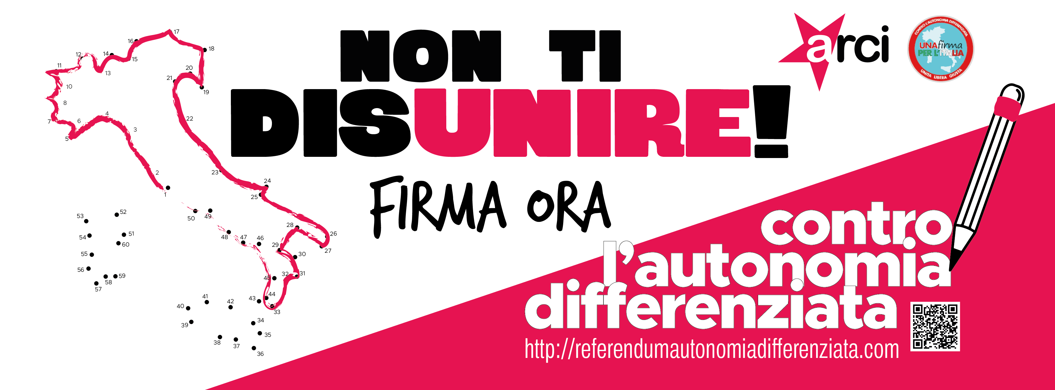 Non ti disunire, firma contro l’autonomia differenziata!