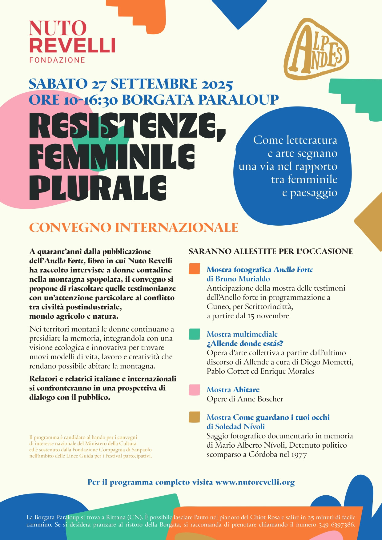 LA FONDAZIONE NUTO REVELLI PRESENTA "RESISTENZE, FEMMINILE PLURALE"