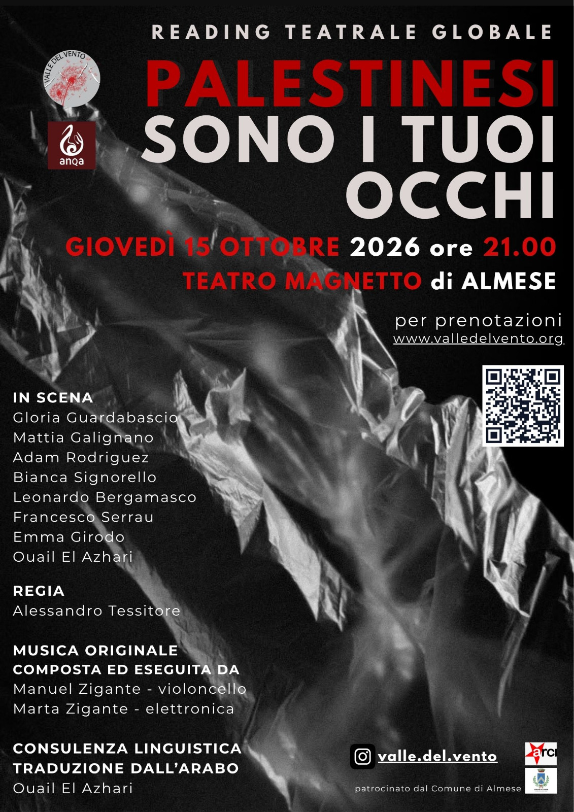 Palestinesi sono i tuoi occhi - Almese, 15/10/26