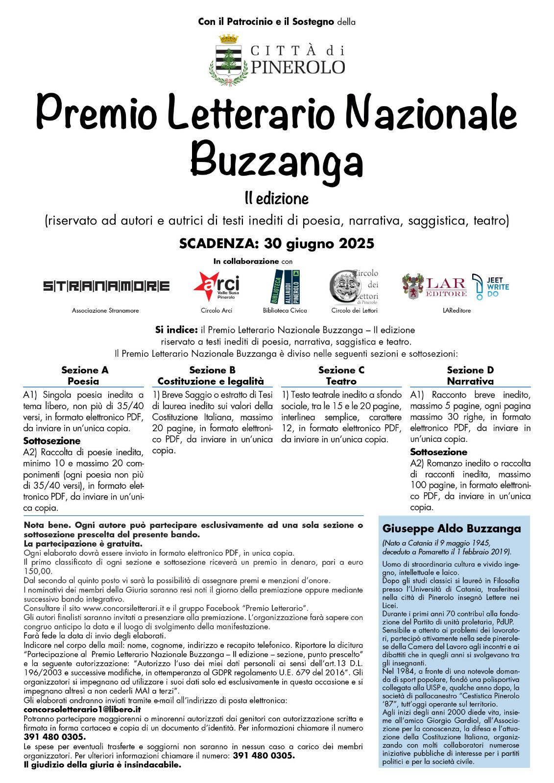 Premio Letterario Nazionale Buzzanga - II edizione