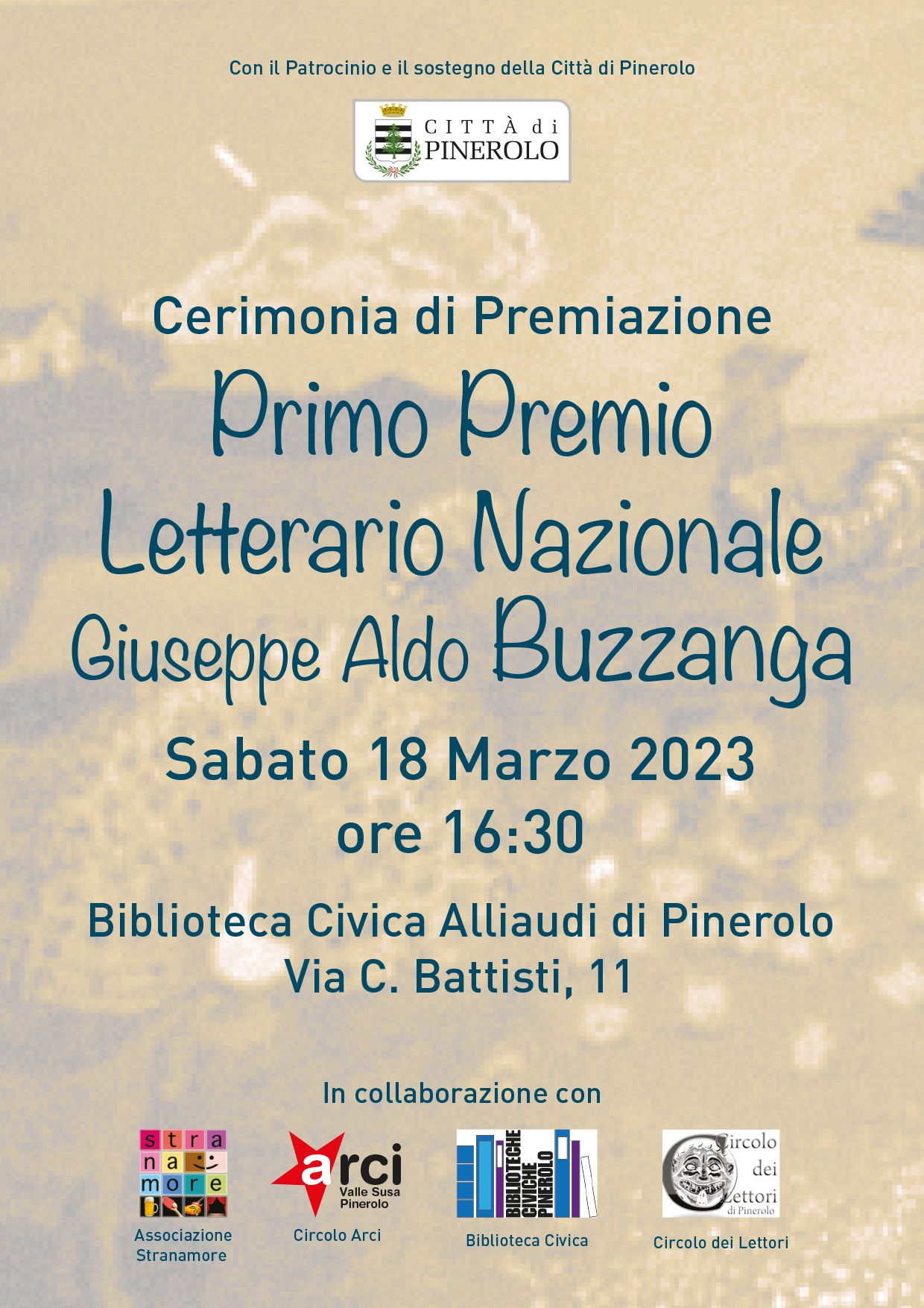 Premiazione del Premio Letterario Buzzanga - Pinerolo, 18 marzo 2023