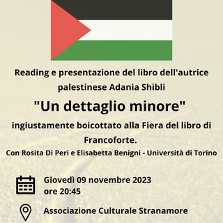 "Un dettaglio minore" - Reading di presentazione del libro dell'autrice palestinee Adania Shibli